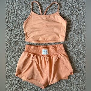 Aerie offline orange workout set